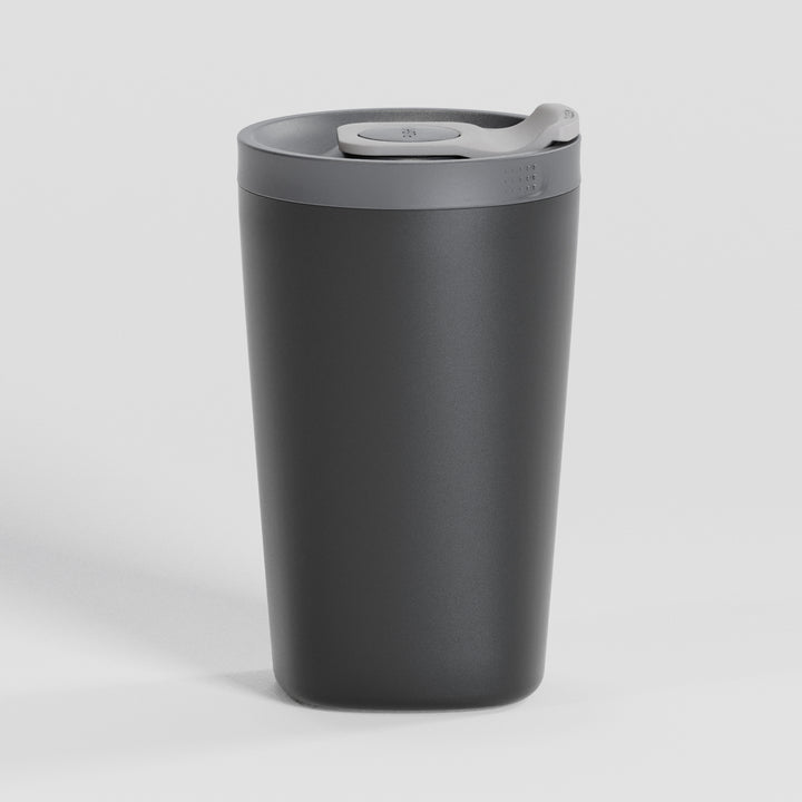 12oz PushSip™ Coffee Mug - Carbon with Engraving