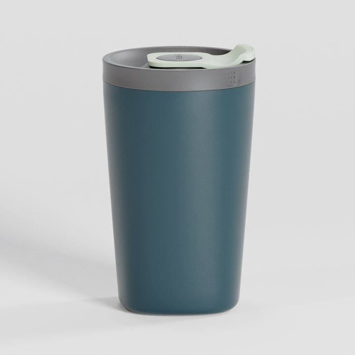 12oz PushSip™ Coffee Mug - Deep Moss with Engraving