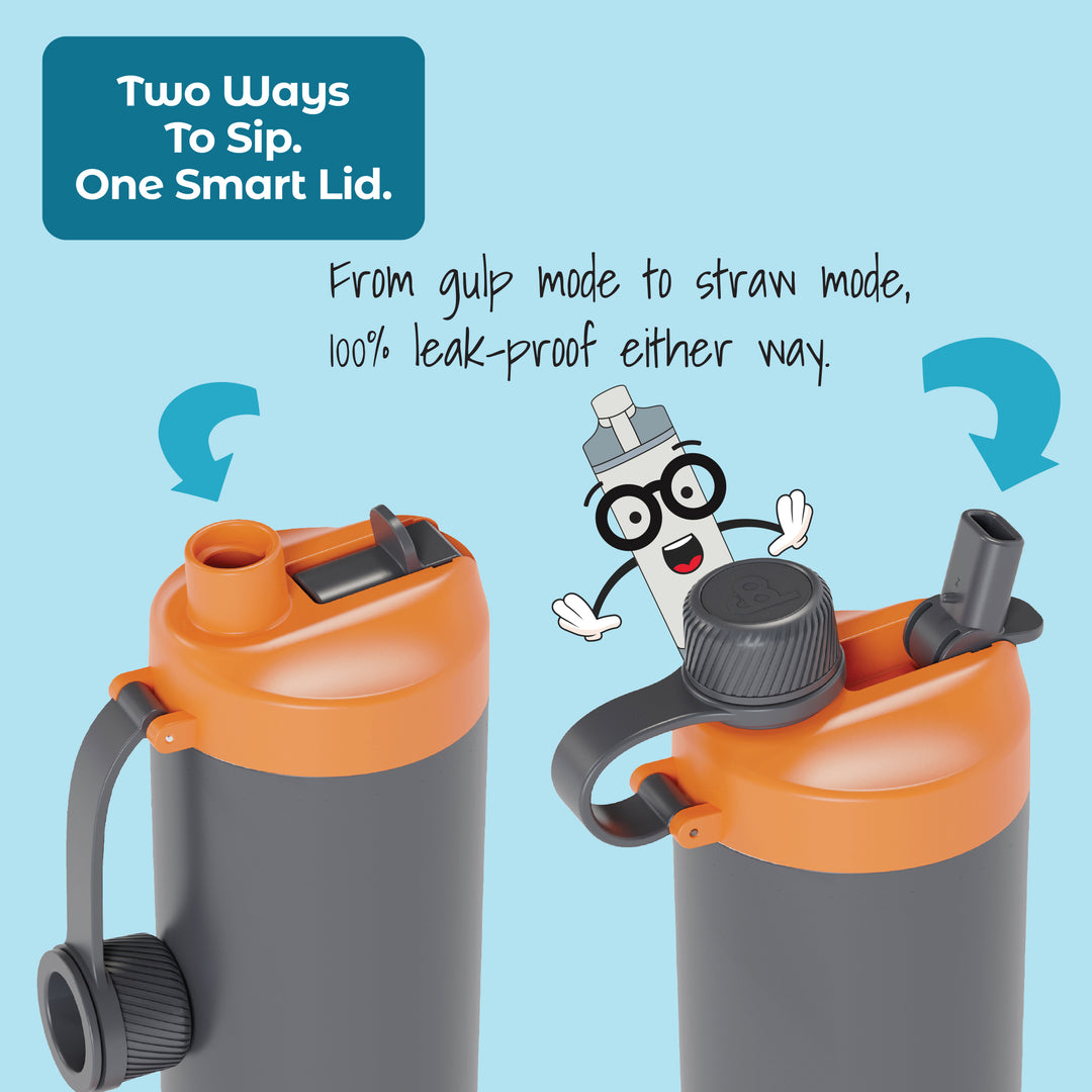 22oz 2 in 1 Water Bottle