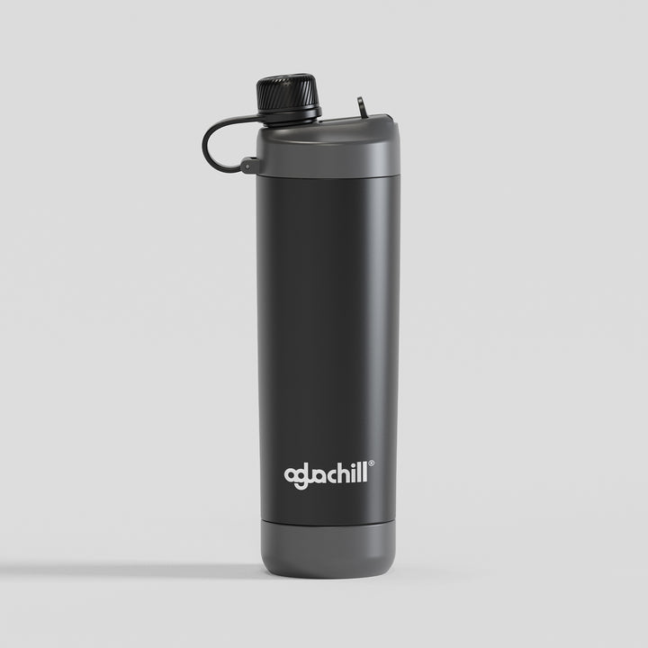 22oz_2_in_1_Triple walls Insulated Stainless Steel_water bottle_Black