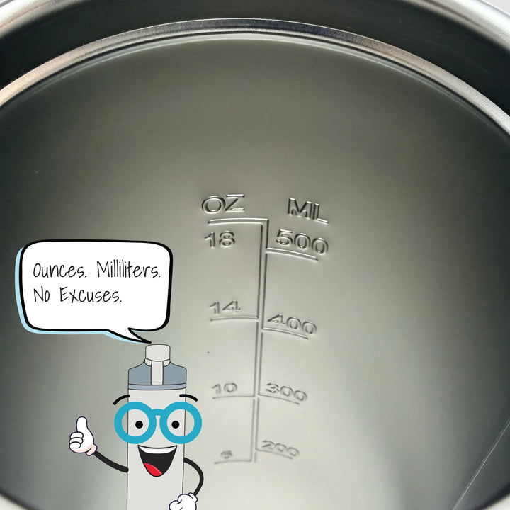 internal water capacity marking 