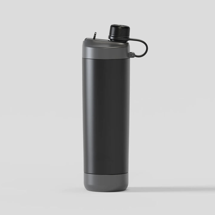 22oz 2in1 Water Bottle - Carbon with Engraving