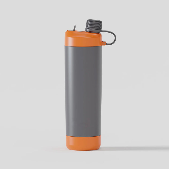 22oz 2in1 Water Bottle - Urban Ash with Engraving
