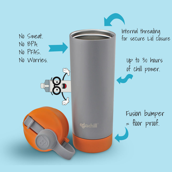 22oz 2 in 1 Water Bottle