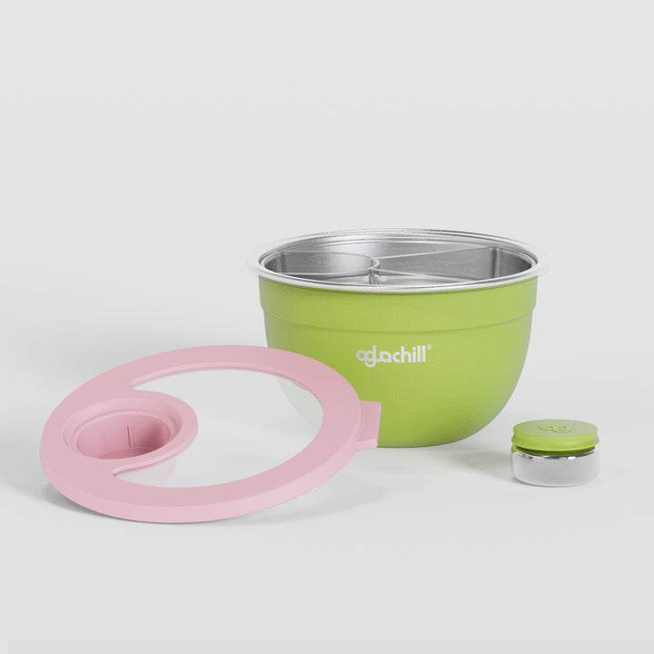 64oz_Stainless Steel_Salad Bowl_Evergreen Tide_open