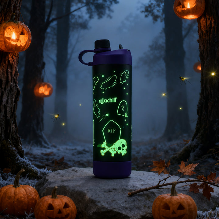 🎃 Halloween Glow-in-the-Dark 22oz 2-in-1 Water Bottle