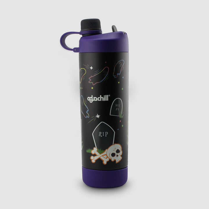 🎃 Halloween Glow-in-the-Dark 22oz 2-in-1 Water Bottle