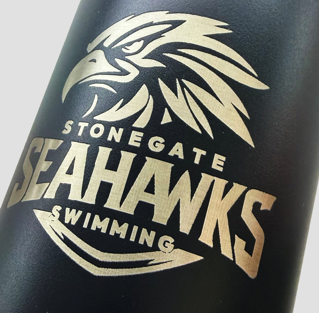 12oz PushSip™ Coffee Mug - Carbon with Engraving