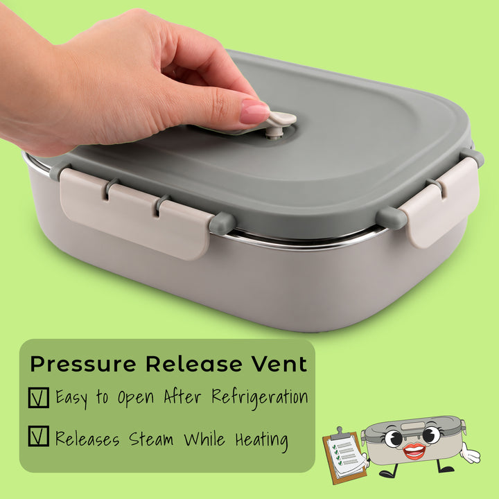 30oz Microwave-Safe Stainless Steel Meal Box